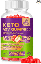 Load image into Gallery viewer, Keto Acv Gummies for Advanced Weight Loss & Belly Fat Burn - Pro Active Super Apple Cider Vinegar Gummies - Rapid Fat Burner Diet Supplement for Women Men - Sugar Free & Gluten Free (1000MG)