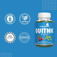 Load image into Gallery viewer, Pure Health Brands Quit-NIC, Quit Smoking Gummies, with Ashwagandha Plus Zen Calming QUITNIC to Help Stop Smoking Gummies, All-Natural - Nicotine Free - Non-GMO, Vegan. 60 Gummies, Value Pack