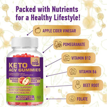 Load image into Gallery viewer, Keto Acv Gummies for Advanced Weight Loss & Belly Fat Burn - Pro Active Super Apple Cider Vinegar Gummies - Rapid Fat Burner Diet Supplement for Women Men - Sugar Free & Gluten Free (1000MG)